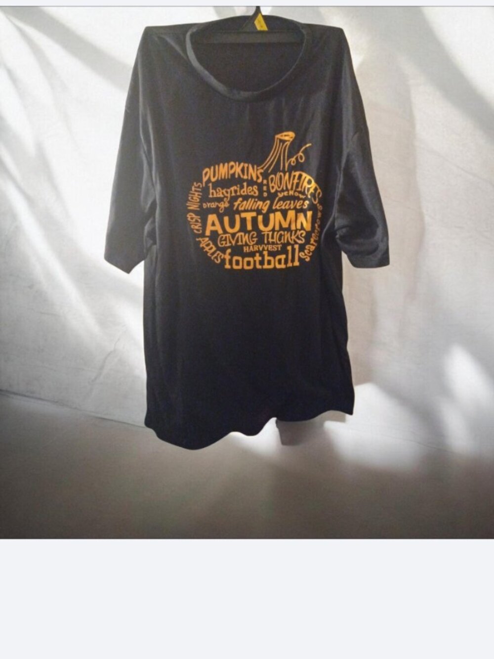 Halloween Pumpkin Graphic T-Shirt XL Black Fall Autumn Tee
